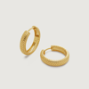 MONICA VINADER GOLD HEIRLOOM SMALL HOOP EARRINGS