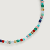 Monica Vinader Gold Freedom Multi Gemstone Beaded Necklace Freedom Stones