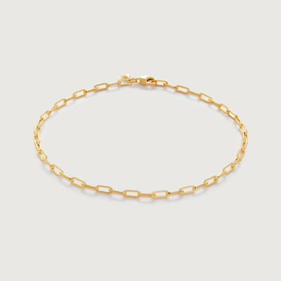 Monica Vinader Gold Mini Paperclip Chain Bracelet