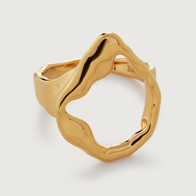 Monica Vinader Lagoon Open Ring In 18ct Gold Vermeil On Sterling