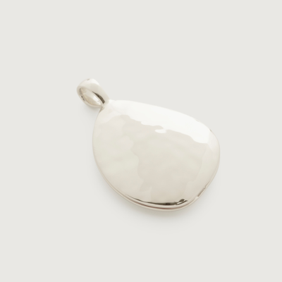 Monica Vinader Sterling Silver Deia Pebble Locket In White