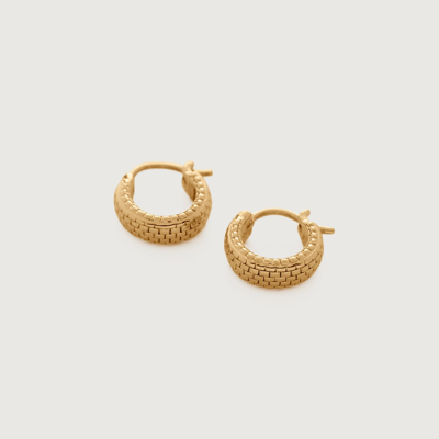 Monica Vinader Gold Heirloom Huggie Earrings