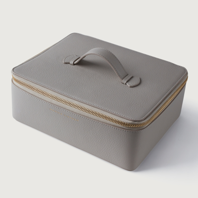 Monica Vinader Extra Large Leather Jewellery Box In Grey