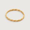 Monica Vinader Gold Corda Slim Ring
