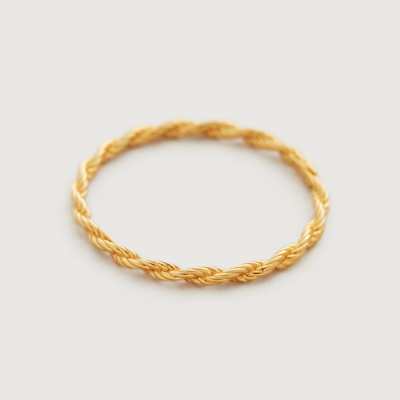 Monica Vinader Gold Corda Skinny Ring