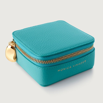 Monica Vinader Leather Jewellery Box In Blue
