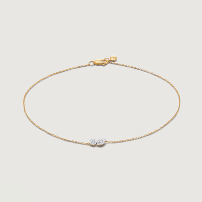 Monica Vinader Gold Diamond Duo Chain Bracelet Diamond