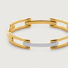 MONICA VINADER GOLD LAB GROWN DIAMOND PAVE SIGNATURE LINK BANGLE LAB GROWN DIAMOND