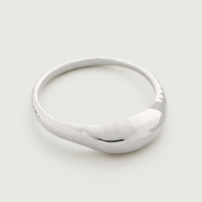 Monica Vinader Sterling Silver Deia Ring In Metallic