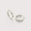 MONICA VINADER STERLING SILVER SIREN MUSE WAVE SMALL HOOP EARRINGS