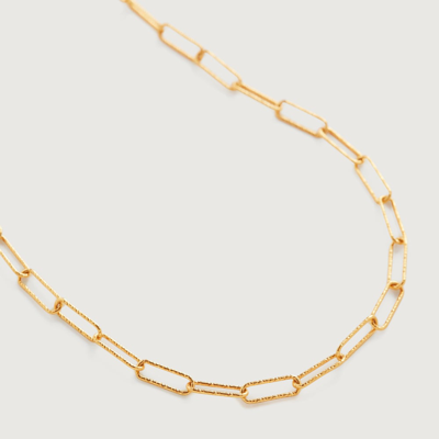 Monica Vinader Gold Alta Textured Chain Necklace Adjustable 61cm/24'
