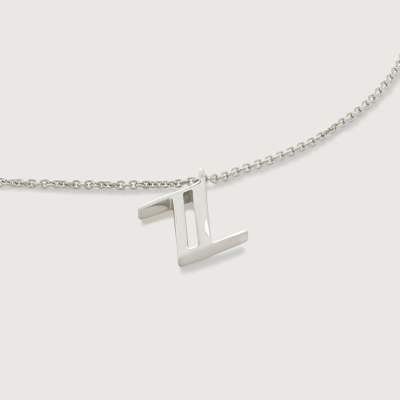 Monica Vinader Sterling Silver Initial Z Necklace Adjustable 41-46cm/16-18' In White