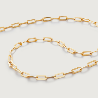 Monica Vinader Gold Paperclip Chain Necklace Adjustable 50cm/20'