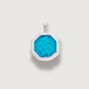 Monica Vinader Sterling Silver St Christopher Gemstone Pendant Turquoise