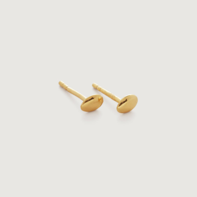 Monica Vinader Gold Nura Mini Nugget Stud Earrings