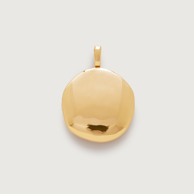 Monica Vinader Deia Circular Pendant In Gold