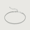 Monica Vinader Sterling Silver Rope Chain Bracelet