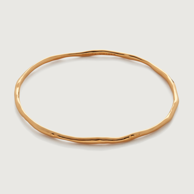 Monica Vinader Gold Siren Muse Bangle In 18ct Gold On Sterling S
