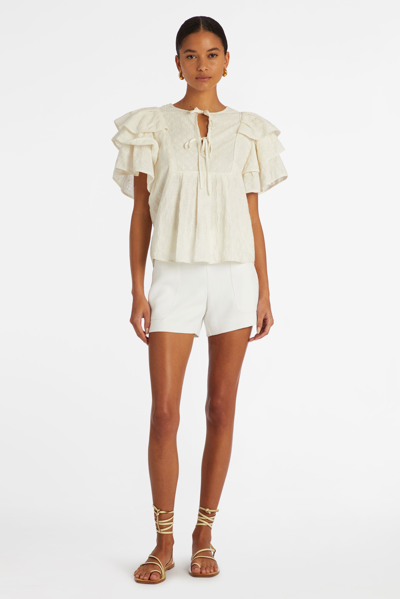 Marie Oliver Demming Top In White