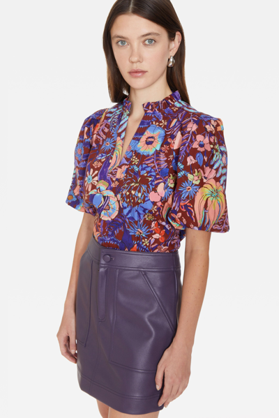 Marie Oliver Ambrose Top In Peacock Floral