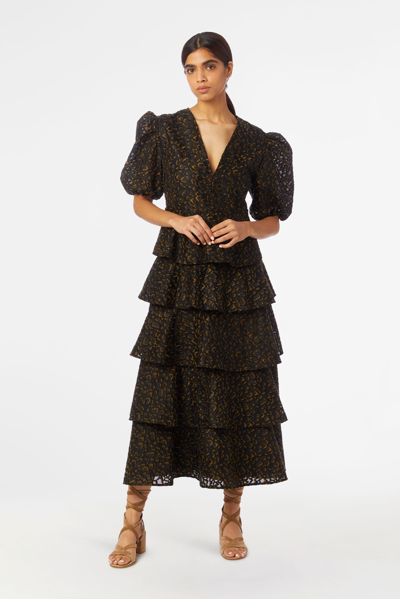 Marie Oliver Everly Dress In Plume Emb