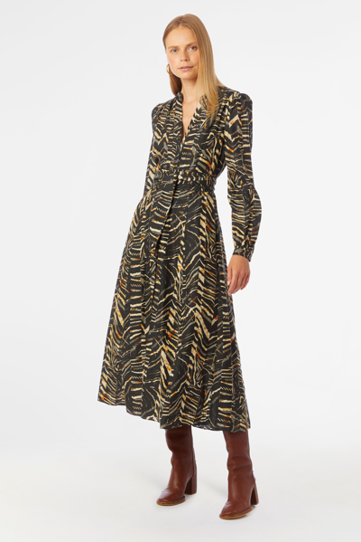 Marie Oliver Women's Lillian Cotton-silk Twill Belted Dress In Zebra