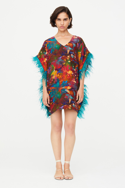 Marie Oliver Maura Feather Dress In Lotus