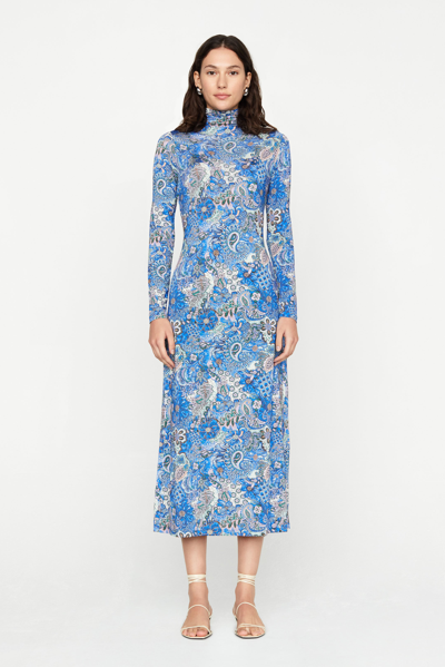 Marie Oliver Women's Paxton Printed Turtleneck Midi-dress In Breeze