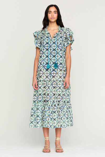 Marie Oliver Dasha Dress In Aqua Dye