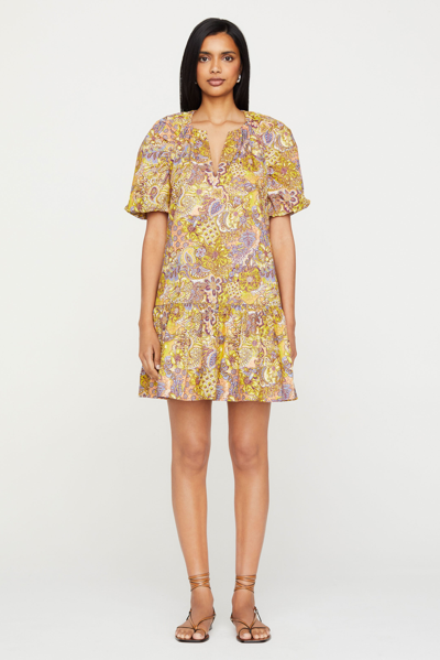 Marie Oliver Greta Floral-print Flounce Mini Shift Dress In Meadow