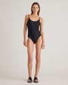Quince Women's Italian Cami One-piece Swimsuit In Black