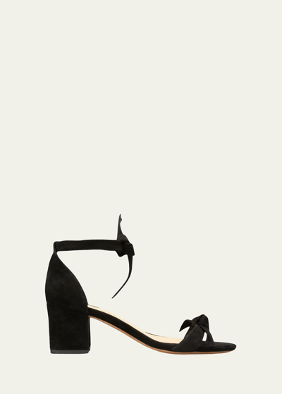 Alexandre Birman Clarita Suede 60mm City Sandals In White