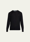 Bergdorf Goodman Crewneck Cashmere Sweater In Black