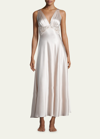 Christine Lingerie Bijoux Lace-inset Silk Gown In White