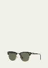 Ray Ban Clubmaster Monochromatic Sunglasses, 51mm In Dark Tortoise