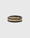 ARMENTA OLD WORLD MIDNIGHT STACKING RINGS, SET OF THREE