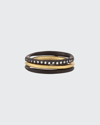 Armenta Women's Old World Sterling Silver, 18k Yellow Gold & Diamond 3-piece Stacking Ring Set