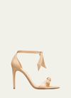 Alexandre Birman Clarita Bow-tie Leather Sandals, Nude In Brown