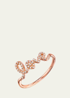 Sydney Evan 14k Gold Diamond Love Script Ring In Pink