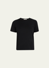 The Row Wesler Short-sleeve Top In Black