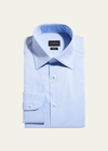 Zegna Men's Trofeo Regular-fit Dress Shirt In Blue