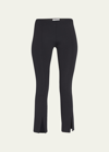 The Row Thilde Slit-front Skinny Pants In Black