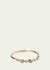 Sydney Evan Turquoise Bezel & Diamond Stacking Ring In Gold