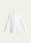 Zegna Men's Trofeo Solid Regular-fit Dress Shirt In White