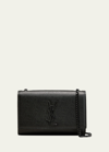 Saint Laurent Kate Small Ysl Crossbody Bag In Grained Leather