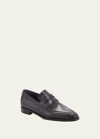 Berluti Men's Andy Leather Penny Loafers In Black