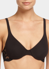 La Perla Souple Lace-trimmed Stretch Cotton-blend Jersey Contour Bra In Black