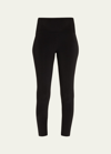 Norma Kamali Cropped High-waist Leggings In Black