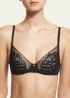 Natori Flora Contour Underwire Bra In Black