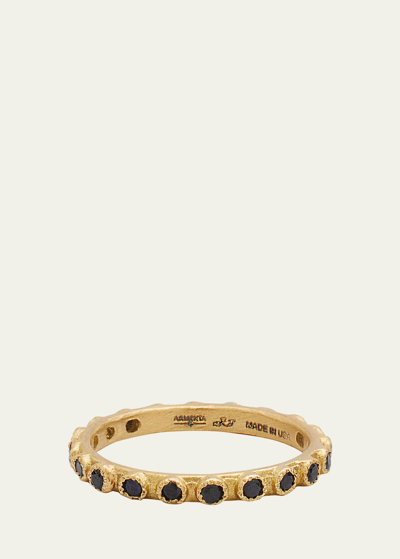 Armenta Old World Black Sapphire Stacking Ring In Gold